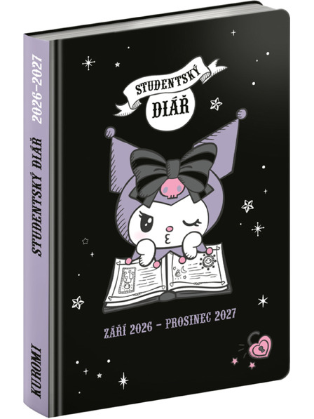NOTIQUE NOTIQUE Schülertagebuch Kuromi (September 2026 – Dezember 2027), 9,8 x 14,5 cm