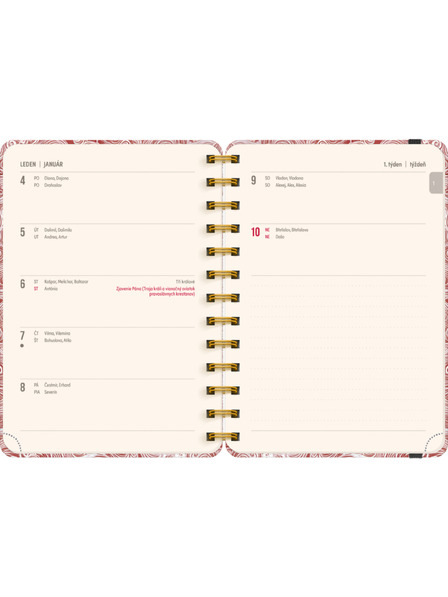 NOTIQUE NOTIQUE Spiralgebundenes 18-Monats-Tagebuch Petito – Wolken 2026/2027, 13 x 18 cm