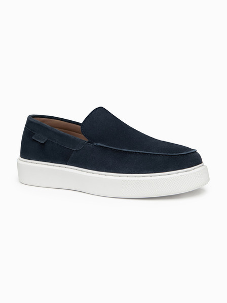 Ombre Clothing Herren Wildleder Slipper mit dicker Sohle - dunkelblau V4 OM-FOCS-0246 Ombre Clothing