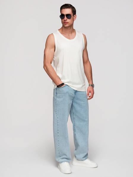 Ombre Clothing Herren-Baumwoll-Unterhemd BASIC - weiß V1 OM-TSBT-0272 Ombre Clothing