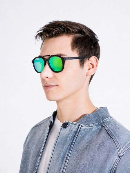 VEYREY VeyRey Sonnenbrille aus Holz Polarisiert Oval Ahorn Grün