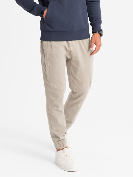 Ombre Clothing Herren Strick-Sweatpants mit Bundfalten grau Ombre Clothing