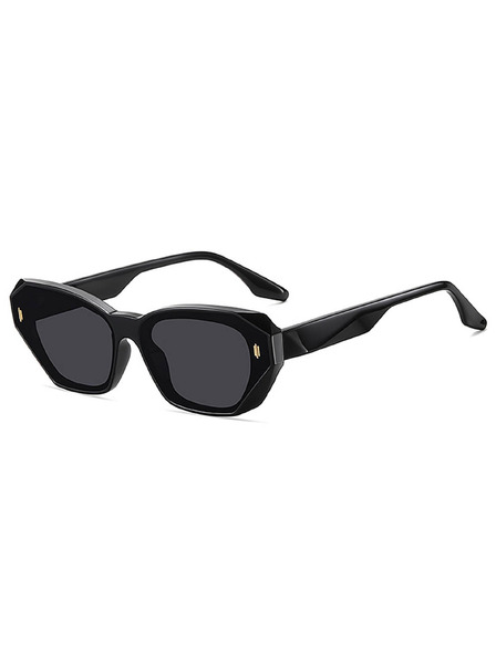 VEYREY VeyRey Cat-Eye Acetat polarisierte Sonnenbrillen Oghash schwarzer Rahmen schwarze Gläser