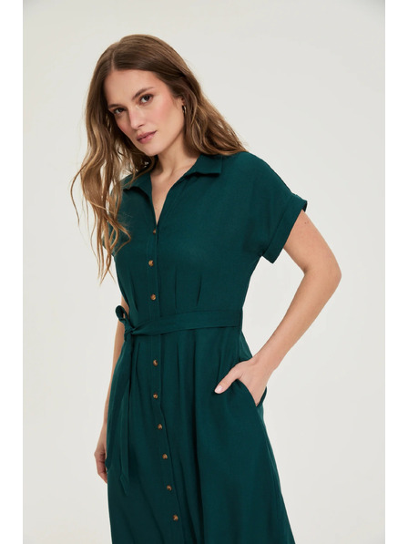 Moodo Grünes Midi-Kleid Moodo