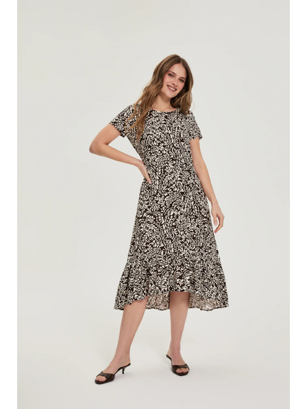 Moodo Kleid mit Blumenmuster braun Moodo