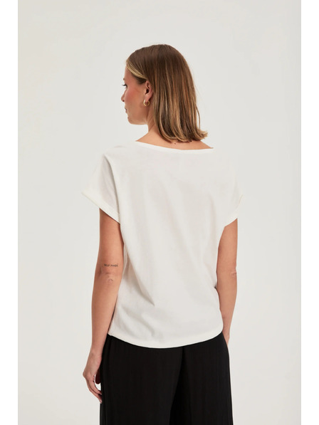 Moodo T-Shirt mit Druck weiß Moodo