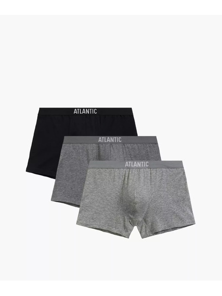 Atlantic 3er Pack Boxershorts grau und schwarz