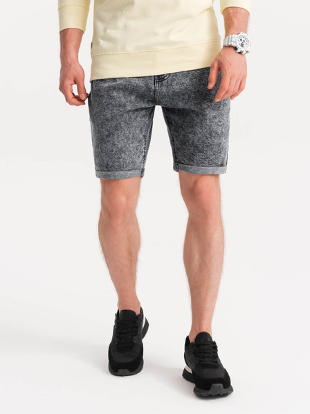 Ombre Clothing Dunkelgraue Herren Denim Shorts Ombre Clothing