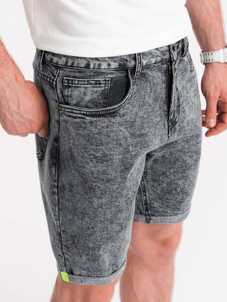 Ombre Clothing Dunkelgraue Herren Denim Shorts Ombre Clothing