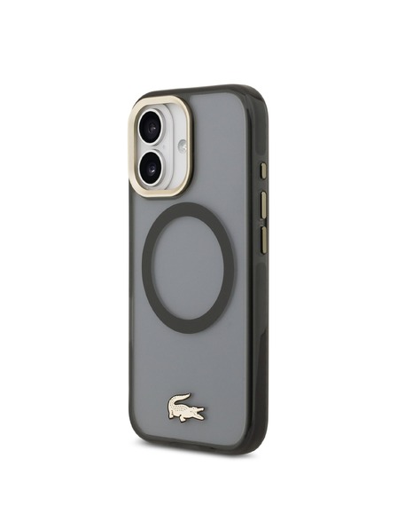 Lacoste Lacoste PC/TPU Frosted Finish Gold Logo MagSafe Rückseitenschutz für iPhone 17 Black