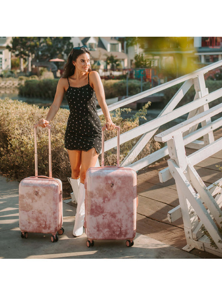 Heys Pink gemusterter Reisekoffer Heys Tie-Dye S