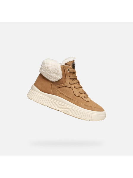 Geox Braune Mädchen-Sneaker Geox Laquinny WPF