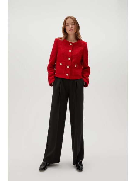 Moodo Moodo Rote Jacke mit Knöpfen