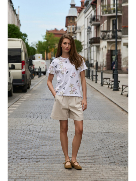 Moodo Glatte Shorts beige Moodo