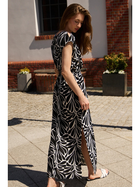Moodo Schwarzes Viskose-Kleid Moodo