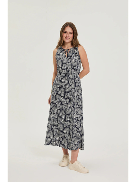 Moodo Dunkelblues Viskosekleid Moodo