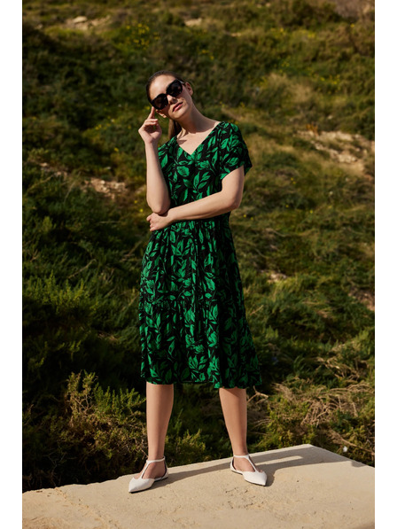 Moodo Midi-Kleid grün Moodo