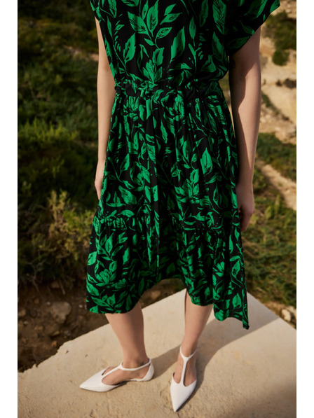Moodo Midi-Kleid grün Moodo