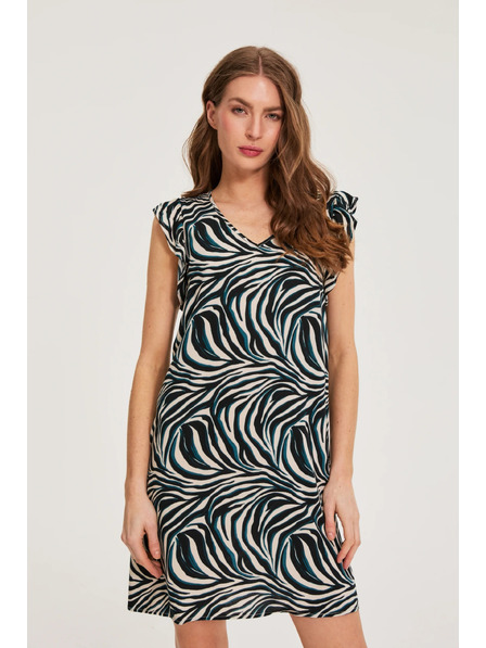 Moodo Praktisches beiges Kleid Moodo