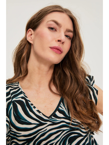Moodo Praktisches beiges Kleid Moodo