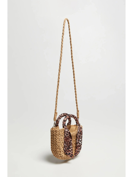 Moodo Kleine Handtasche mit rundem Henkel braun Moodo