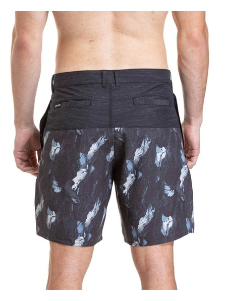 Meatfly Meatfly Herren-Badeshorts Empire Boardwalks Deep Lake / Black
