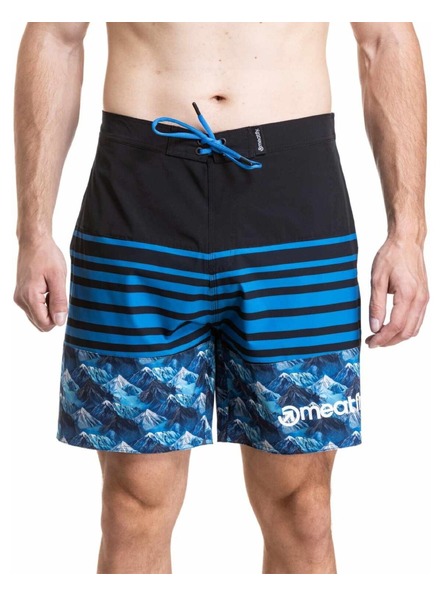 Meatfly Meatfly Herren-Badeshorts Ernie Boardshorts 19" Blue Mountains / Stripes / Black