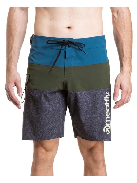 Meatfly Meatfly Herren-Badeshorts Mitch Boardshorts 21" Olive / Super Teal