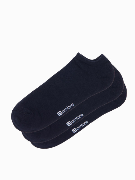 Ombre Clothing Herren-Socken 3er-Pack - Dunkelblau V1 OM-SOSS-0102 Ombre Clothing