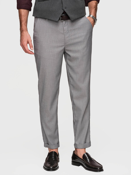Ombre Clothing Herren-Chino-Hose REGULAR FIT mit elastischem Bund - Grau V2 P1525 Ombre Clothing