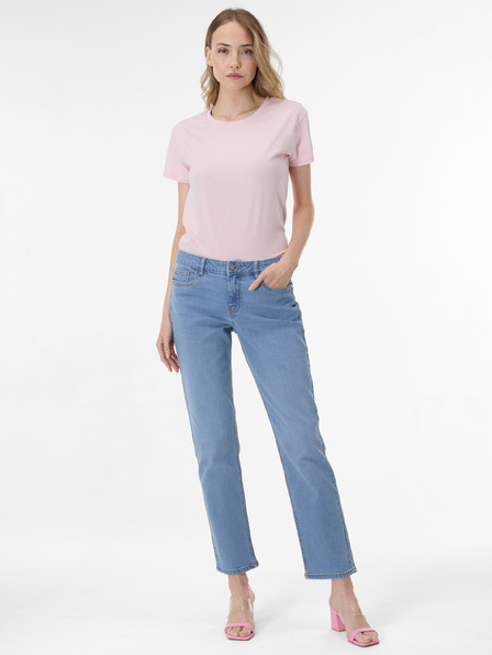 Orsay Hellrosa Damen-T-Shirt mit kurzen Ärmeln ORSAY