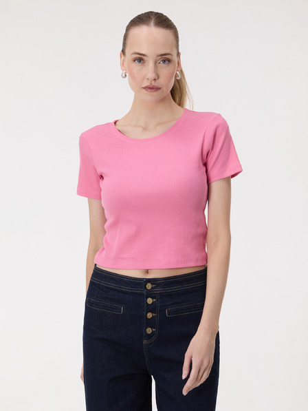 Orsay Rosa Damen-Crop-T-Shirt mit kurzem Arm ORSAY
