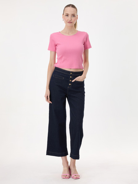 Orsay Rosa Damen-Crop-T-Shirt mit kurzem Arm ORSAY