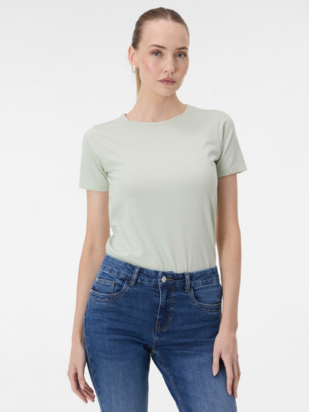 Orsay Hellgrünes Damen-T-Shirt mit kurzen Ärmeln ORSAY