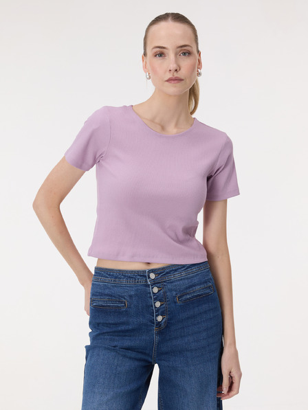 Orsay Helllila Damen-Crop-T-Shirt mit kurzem Arm ORSAY