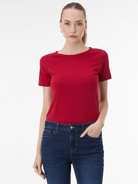 Orsay Rotes Damen-Kurzarm-T-Shirt ORSAY