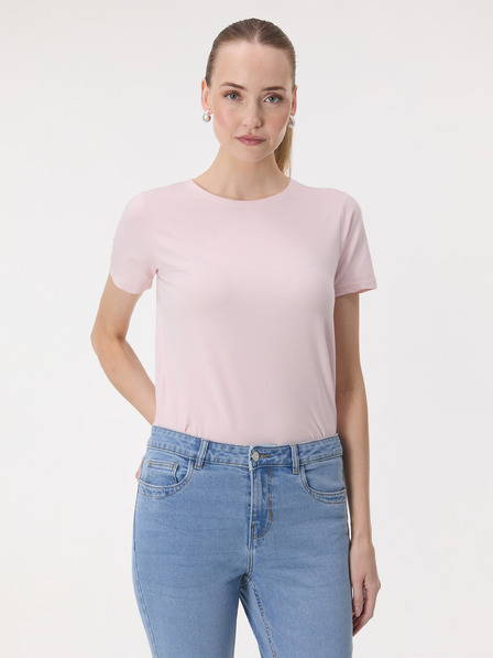 Orsay Hellrosa Damen-T-Shirt mit kurzen Ärmeln ORSAY