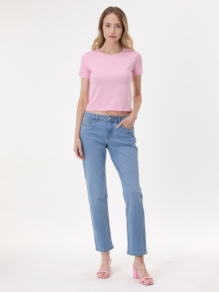 Orsay Rosa Damen-Crop-T-Shirt mit kurzem Arm ORSAY