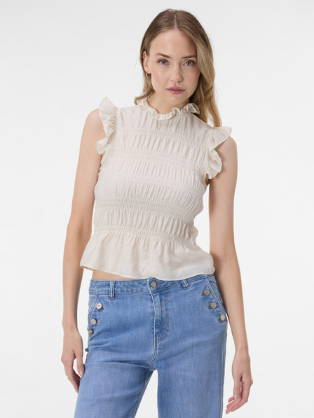 Orsay Cremefarbene Damen-Stehkragenbluse ORSAY