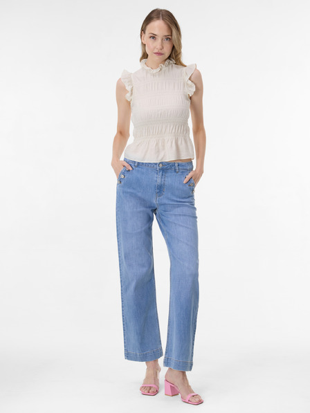 Orsay Cremefarbene Damen-Stehkragenbluse ORSAY