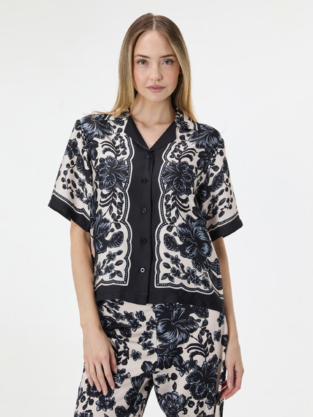 Orsay Schwarze gemusterte Damen-Bluse ORSAY