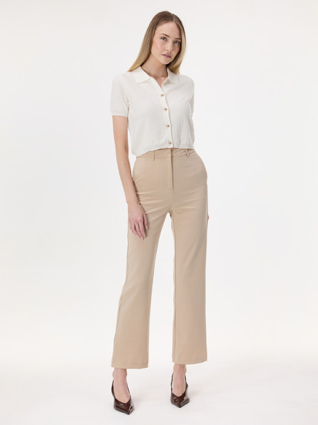Orsay Beige Damen-Hose mit geradem Schnitt ORSAY