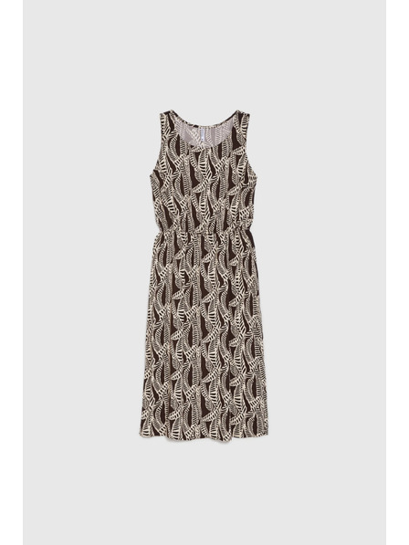 Moodo Viskose-Kleid braun Moodo