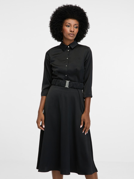 Orsay Schwarzes knielanges Damenkleid ORSAY