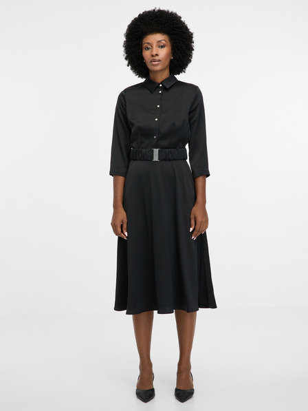 Orsay Schwarzes knielanges Damenkleid ORSAY