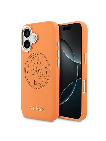 Guess Guess PU Perforated 4G Logo MagSafe Rückseitenschutz für iPhone 17 Orange