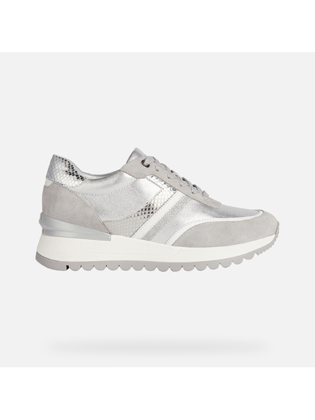 Geox Silberne Damen-Sneaker Geox Desya
