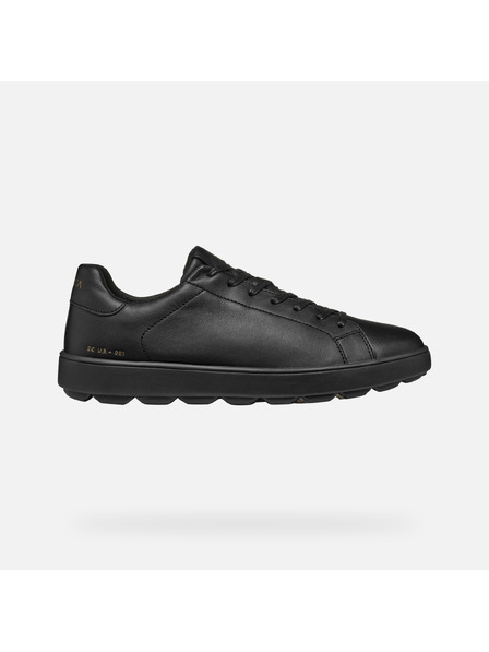 Geox Schwarze Herren Leder Turnschuhe Geox Spherica Ecub