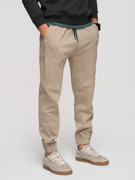 Ombre Clothing Herren Strickhose mit Steppung an den Beinen - Grau V1 P1521 Ombre Clothing