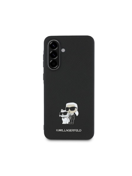 Karl Lagerfeld Karl Lagerfeld PU Saffiano Metal Karl and Choupette Rückseitenschutz für Samsung Galaxy A56 Black